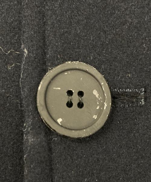 ZARA（ザラ）ZARA (ザラ) STUDIO NICHOLSON (スタジオ ニコルソン) レザーパッチ切替Pコート ネイビー サイズ:Mの古着・服飾アイテム