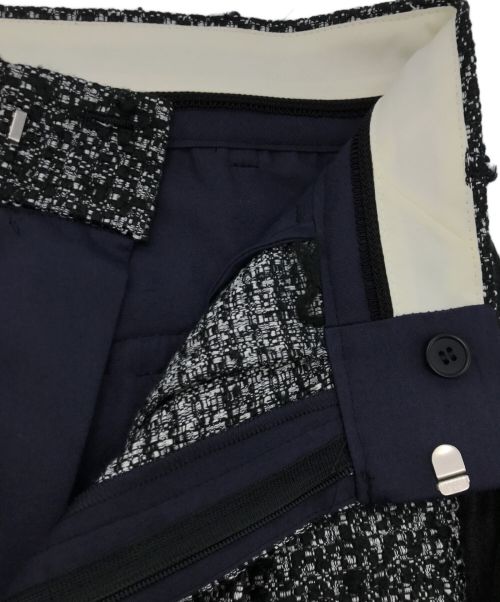 PUBLIC TOKYO（パブリックトウキョウ）PUBLIC TOKYO (パブリックトウキョウ) ツイードワイドパンツ ブラック サイズ:2の古着・服飾アイテム