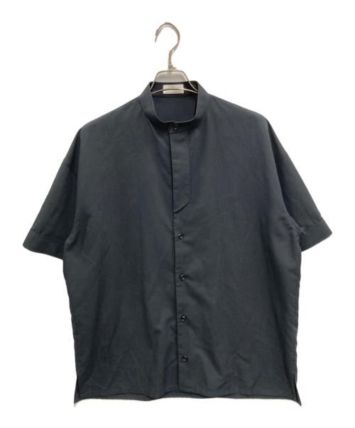 THE RERACS（ザ リラクス）THE RERACS (ザ リラクス) THE PLACKET SHIRT S/S ブラック サイズ:46の古着・服飾アイテム