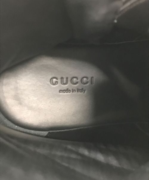 GUCCI（グッチ）GUCCI (グッチ) GG leather boots(レザー ブーツ) ブラック サイズ:37 1/2の古着・服飾アイテム
