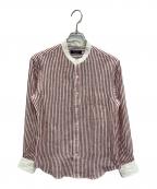 TOMORROW LAND collectionトゥモローランドコレクション）の古着「サハラ バンドカラーシャツ ALBINI」｜レッド