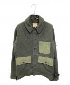 nicholas daleyニコラス デイリー）の古着「ポケット切替ウールジャケット」｜グリーン