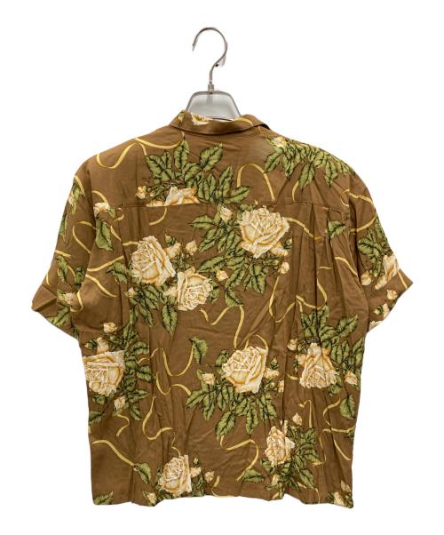 INGEBORG（インゲボルグ）INGEBORG (インゲボルグ) ［古着］パワーショルダーオープンカラーシャツ ブラウン サイズ:記載なしの古着・服飾アイテム