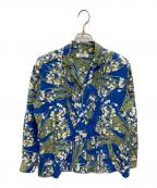 INGEBORGインゲボルグ）の古着「パワーショルダーオープンカラーシャツ」｜ブルー