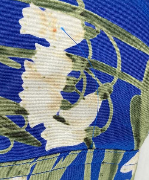 INGEBORG（インゲボルグ）INGEBORG (インゲボルグ) パワーショルダーオープンカラーシャツ ブルー サイズ:記載なしの古着・服飾アイテム