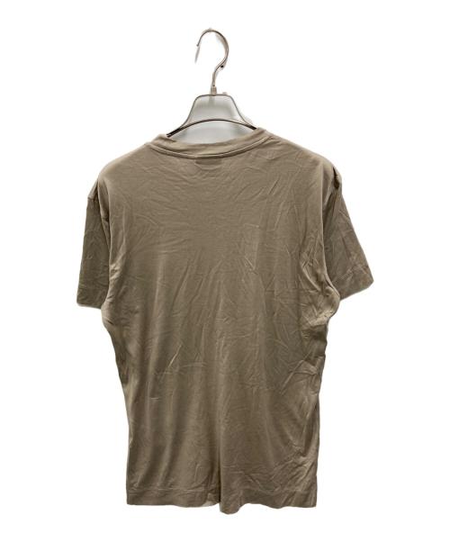 EMPORIO ARMANI（エンポリオアルマーニ）EMPORIO ARMANI (エンポリオアルマーニ) 立体刺繍Tシャツ ベージュ サイズ:Lの古着・服飾アイテム