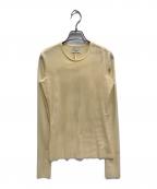 CLANEクラネ）の古着「SHEER MESH CREW NECK TOPS」｜アイボリー