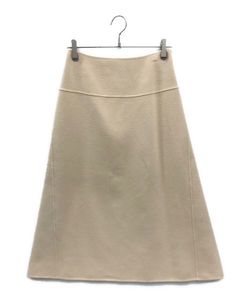 DRAWER（ドゥロワー）DRAWER (ドゥロワー) ウールケヌキアシンメトリースカート ベージュ サイズ:36の古着・服飾アイテム
