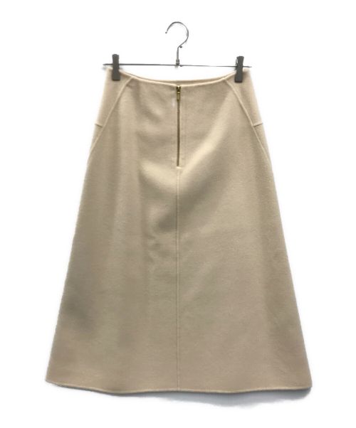 DRAWER（ドゥロワー）DRAWER (ドゥロワー) ウールケヌキアシンメトリースカート ベージュ サイズ:36の古着・服飾アイテム