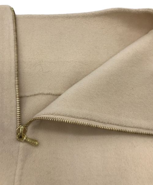 DRAWER（ドゥロワー）DRAWER (ドゥロワー) ウールケヌキアシンメトリースカート ベージュ サイズ:36の古着・服飾アイテム