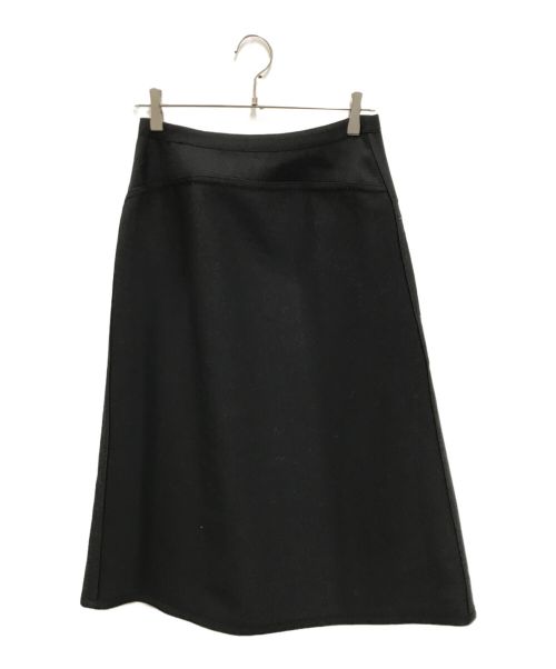 DRAWER（ドゥロワー）DRAWER (ドゥロワー) ウール シルク リバーシブル ラップスカート ベージュ×ブラック サイズ:36の古着・服飾アイテム