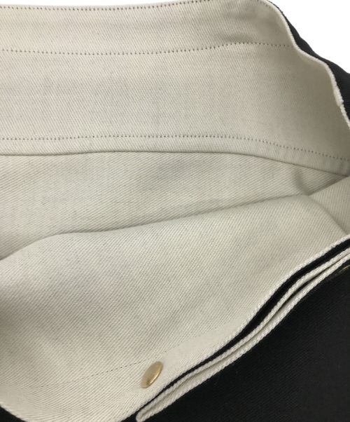 DRAWER（ドゥロワー）DRAWER (ドゥロワー) ウール シルク リバーシブル ラップスカート ベージュ×ブラック サイズ:36の古着・服飾アイテム