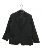 TOMORROW LANDトゥモローランド）の古着「ウールレーヨン シングル1Bテーラードジャケット」｜ブラック