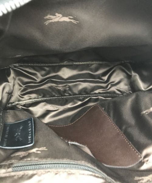 LONGCHAMP（ロンシャン）LONGCHAMP (ロンシャン) 3D レザー バックパック ブラックの古着・服飾アイテム