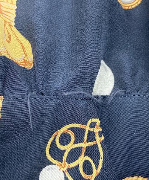 INGEBORG（インゲボルグ）INGEBORG (インゲボルグ) ［古着］パールリボン柄ブラウスワンピース ブラック サイズ:記載なしの古着・服飾アイテム