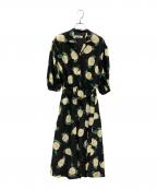 INGEBORGインゲボルグ）の古着「［古着］花柄ワンピース」｜ブラック