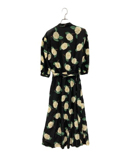 INGEBORG（インゲボルグ）INGEBORG (インゲボルグ) ［古着］花柄ワンピース ブラック サイズ:記載なしの古着・服飾アイテム
