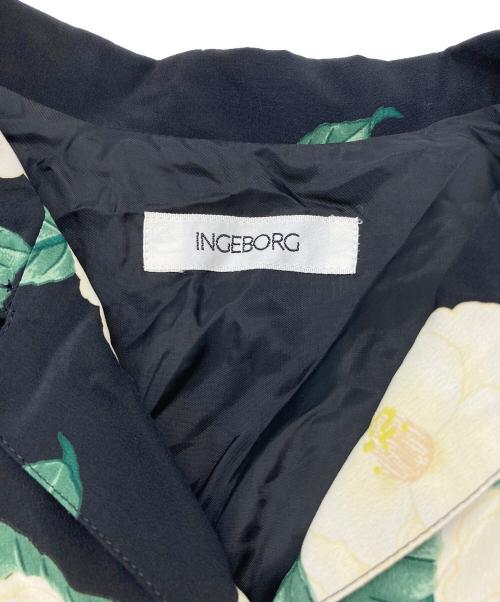 INGEBORG（インゲボルグ）INGEBORG (インゲボルグ) ［古着］花柄ワンピース ブラック サイズ:記載なしの古着・服飾アイテム
