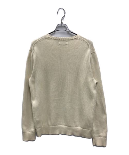 POLO RALPH LAUREN（ポロ・ラルフローレン）POLO RALPH LAUREN (ポロ・ラルフローレン) BEAMS (ビームス) 別注 Crew Neck Knit(クルー ネック ニット) ホワイト サイズ:Mの古着・服飾アイテム