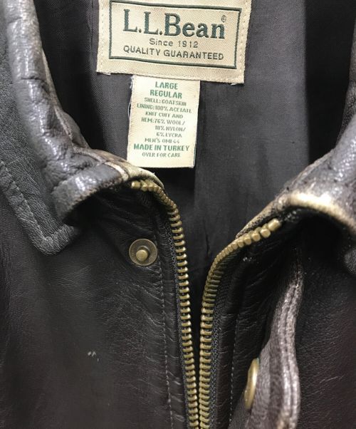 L.L.Bean（エルエルビーン）L.L.Bean (エルエルビーン) A-2 LEATHER JACKET ブラウン サイズ:Lの古着・服飾アイテム