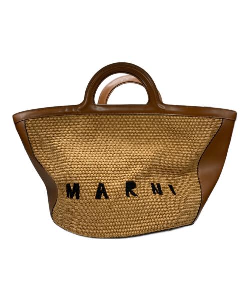 MARNI（マルニ）MARNI (マルニ) LARGE TROPICALIA BAG ブラウン×ベージュの古着・服飾アイテム
