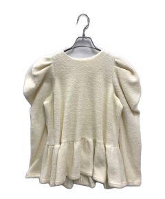 中古・古着通販】TWILL (ツイル) ラウンドペプラムボリュームブラウス