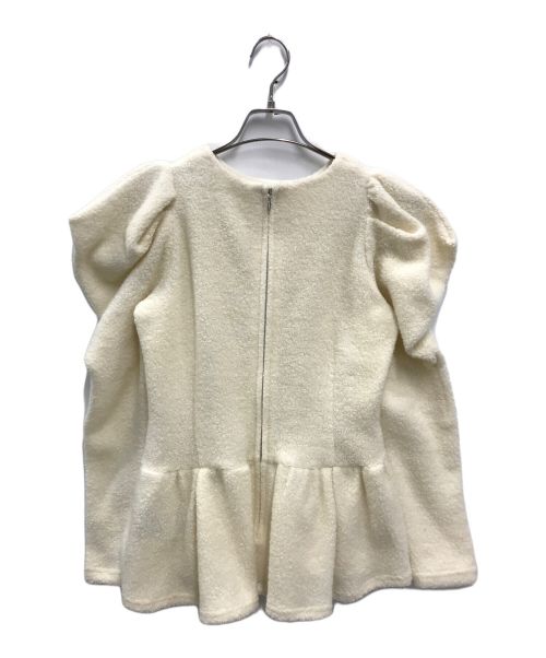 MARONENONFEE（マーロンエノンフィ）MARONENONFEE (マーロンエノンフィ) ショルダーボリュームウォームトップ ホワイト サイズ:FREEの古着・服飾アイテム