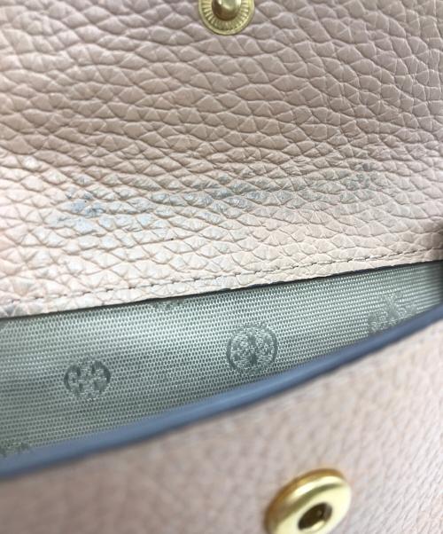 TORY BURCH（トリーバーチ）TORY BURCH (トリーバーチ) BLACK COLOR BLOCK MINI WALLET(ブラック カラー ブロック ミニ ウォレット) ホワイト×ベージュの古着・服飾アイテム