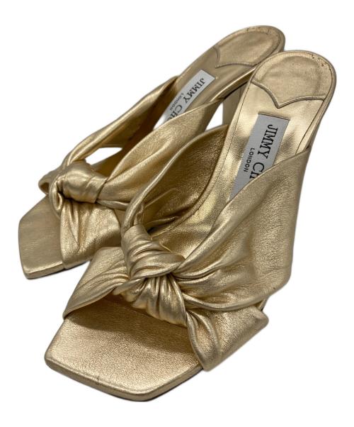 JIMMY CHOO（ジミーチュウ）JIMMY CHOO (ジミーチュウ) ミュール ゴールド サイズ:23.5の古着・服飾アイテム