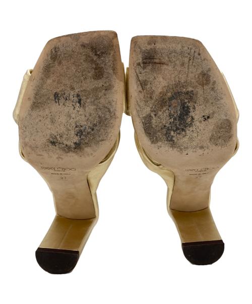 JIMMY CHOO（ジミーチュウ）JIMMY CHOO (ジミーチュウ) ミュール ゴールド サイズ:23.5の古着・服飾アイテム