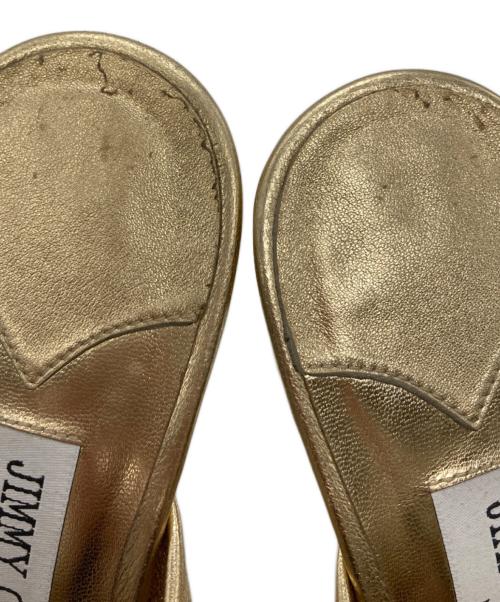 JIMMY CHOO（ジミーチュウ）JIMMY CHOO (ジミーチュウ) ミュール ゴールド サイズ:23.5の古着・服飾アイテム