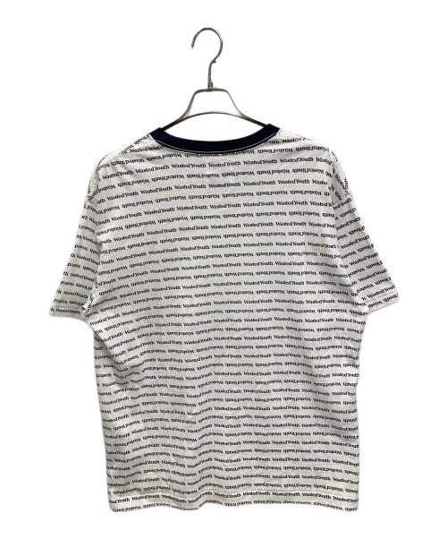 WASTED YOUTH（ウェイステッドユース）Wasted Youth (ウエステッド ユース) T-SHIRT#08 ネイビー×ホワイト サイズ:XXLの古着・服飾アイテム