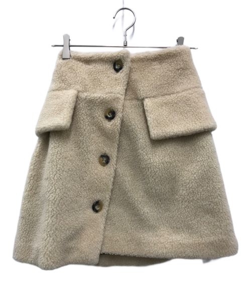 OBLI（オブリ）OBLI (オブリ) ボアミニスカート ベージュ サイズ:FREEの古着・服飾アイテム