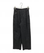 Curensologyカレンソロジー）の古着「ウールストライプパンツ」｜ネイビー