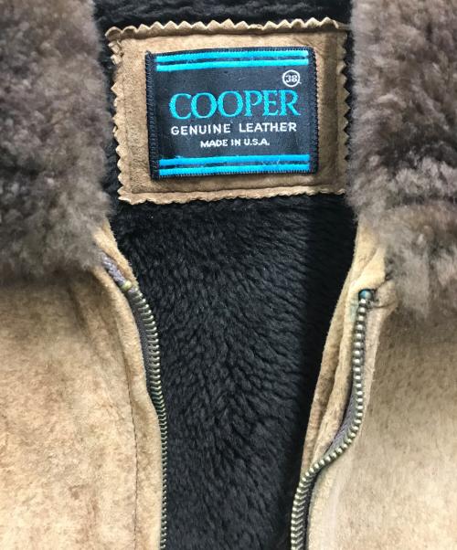 cooper（クーパー）COOPER (クーパー) ムートンジャケット ブラウン サイズ:38の古着・服飾アイテム