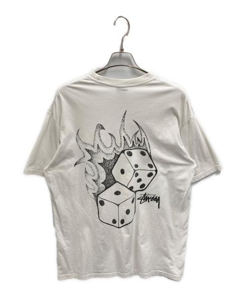 stussy（ステューシー）stussy (ステューシー) Fire Dice T-Shirt ホワイト サイズ:XLの古着・服飾アイテム