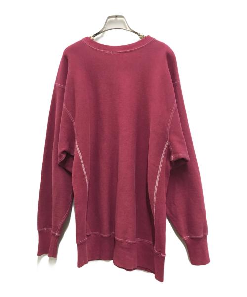 Champion REVERSE WEAVE（チャンピオン リバース ウィーブ）Champion REVERSE WEAVE (チャンピオン リバース ウィーブ) 3段プリントヴィンテージスウェット レッド サイズ:記載なしの古着・服飾アイテム