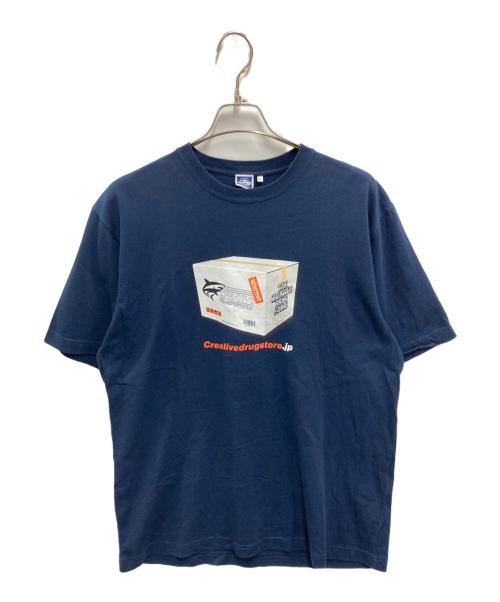 BlackEyePatch（ブラックアイパッチ）BlackEyePatch (ブラックアイパッチ) CREATIVE DRUG STORE S/S TEE ネイビー サイズ:Lの古着・服飾アイテム