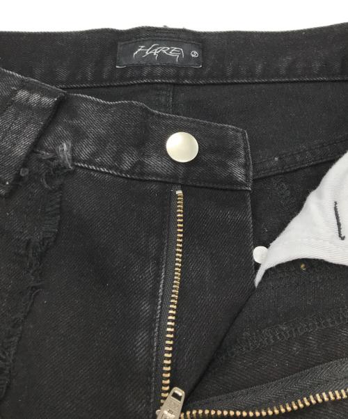HARE UNDERGROUND MODE（ハレ）HARE UNDERGROUND MODE (ハレ) ウェーブフリンジデニムパンツ ブラック サイズ:Sの古着・服飾アイテム