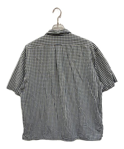 POLO RALPH LAUREN（ポロ・ラルフローレン）POLO RALPH LAUREN (ポロ・ラルフローレン) ［古着］半袖ギンガムチャックシャツ ネイビー×ホワイト サイズ:XLの古着・服飾アイテム