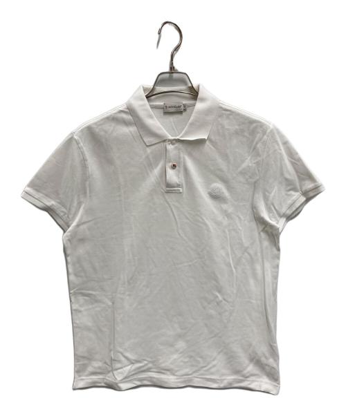 MONCLER（モンクレール）MONCLER (モンクレール) ポロシャツ ホワイト サイズ:XLの古着・服飾アイテム