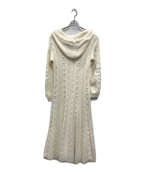 GRACE CONTINENTAL（（グレースコンチネンタル）GRACE CONTINENTAL (（グレースコンチネンタル) フーデッドニットワンピース ホワイト サイズ:36の古着・服飾アイテム