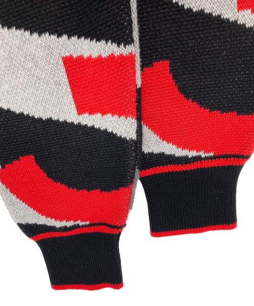 HUGO BOSS（ヒューゴ ボス）HUGO BOSS (ヒューゴ ボス) クルーネック総柄ニット ブラック サイズ:Mの古着・服飾アイテム