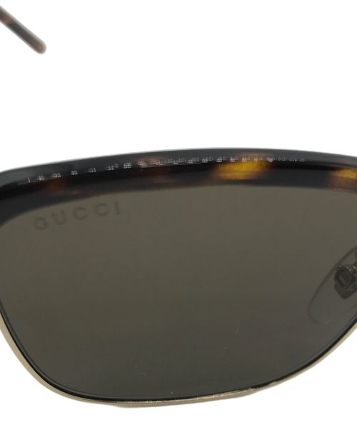 GUCCI（グッチ）GUCCI (グッチ) サングラス ブラック×ブラウン サイズ:SIZE 56□18の古着・服飾アイテム