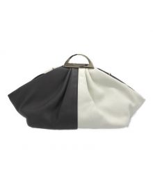 the VOLON（ザ ヴォロン）の古着「GABI MINI CLUTCH BAG(ガビ ミニ クラッチ バッグ)」｜ホワイト×ブラウン