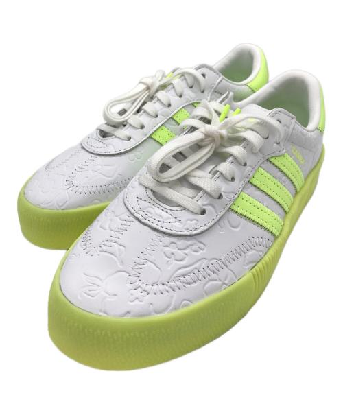 adidas（アディダス）adidas (アディダス) SAMBA ROSE ホワイト×イエロー サイズ:23cmの古着・服飾アイテム