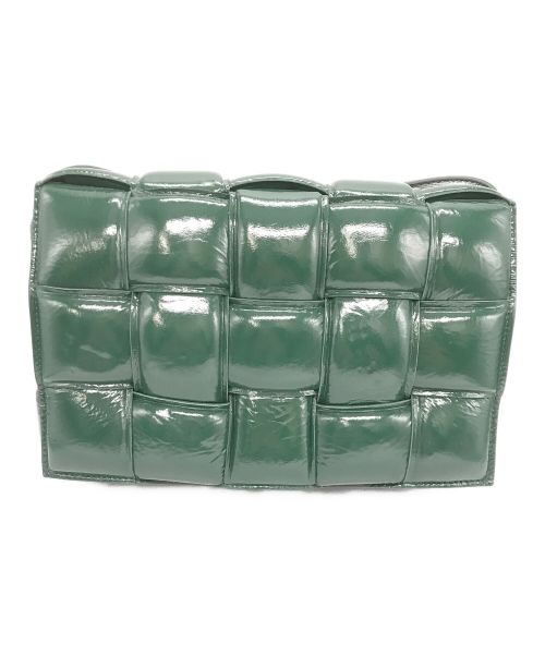 BOTTEGA VENETA（ボッテガベネタ）BOTTEGA VENETA (ボッテガベネタ) パテッド カセット ショルダーバッグ グリーンの古着・服飾アイテム