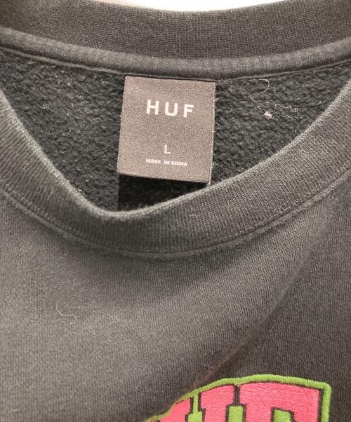 HUF（ハフ）HUF (ハフ) HOME TEAM CREWNECK ブラック サイズ:Lの古着・服飾アイテム