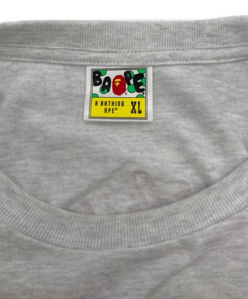A BATHING APE（ア ベイシング エイプ）A BATHING APE (ア ベイシング エイプ) エンブロイダリー Tシャツ グレー サイズ:XLの古着・服飾アイテム
