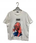 KITH×MARVELキス×マーベル）の古着「Spider-Man Action Vintage Tee」｜ホワイト